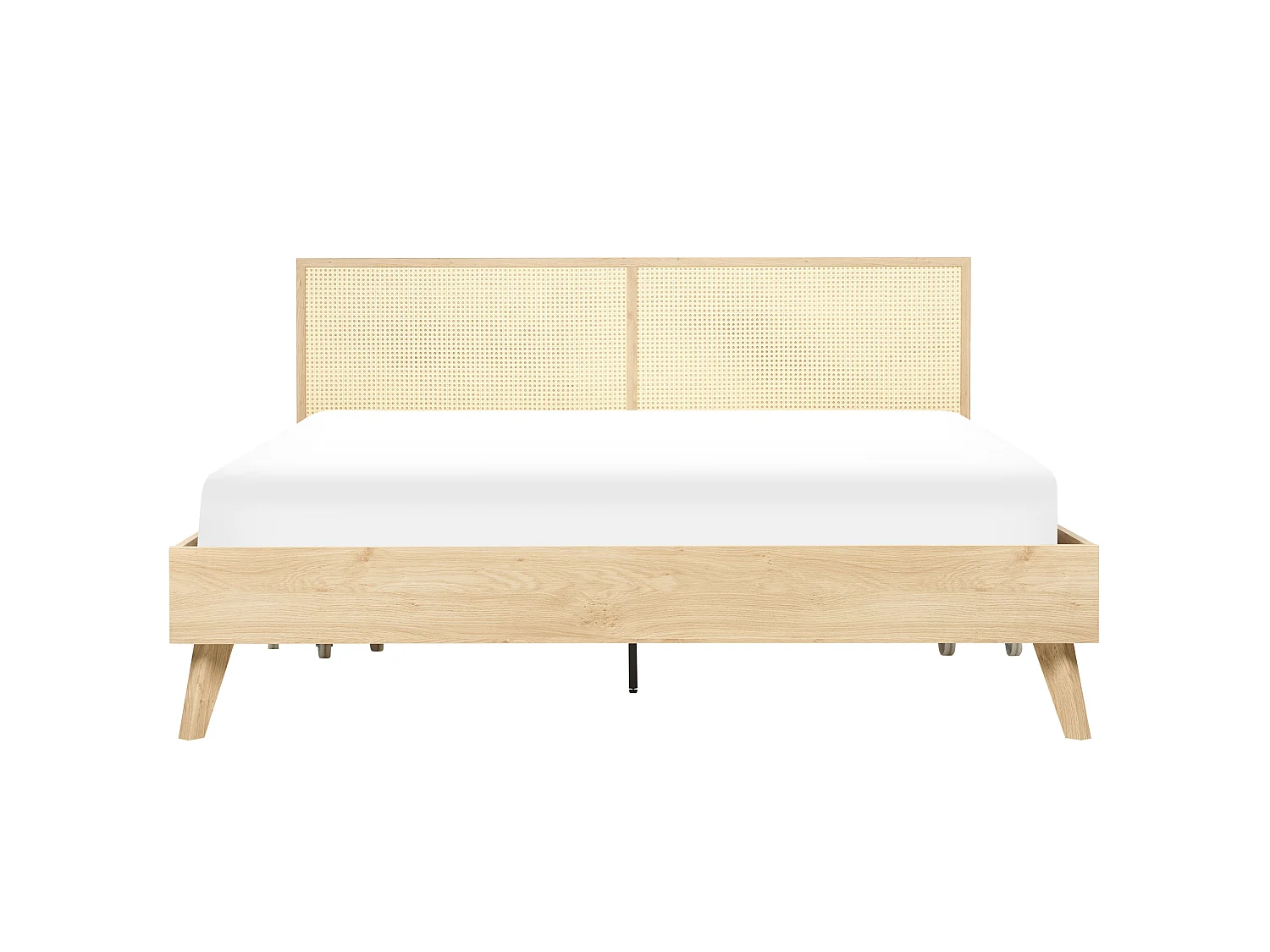 Bed Rattan MONPAZIER 180 x 200 cm (EU Super King) Light Brown
