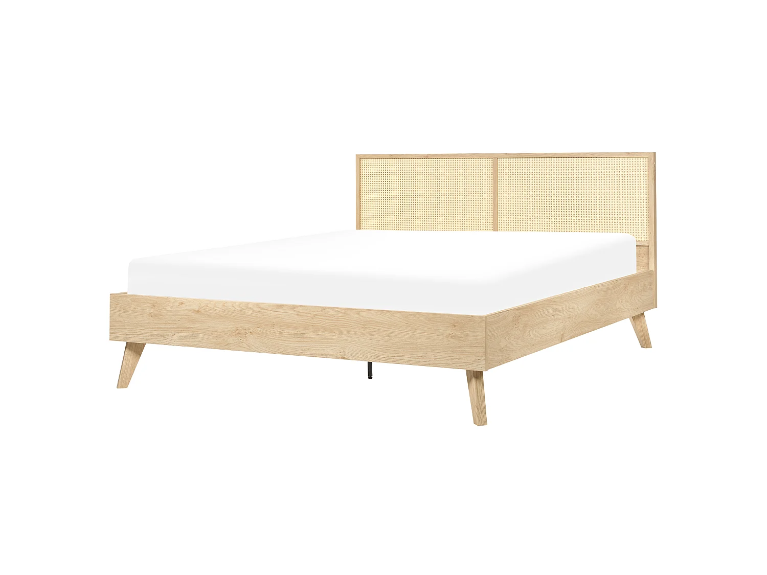 Letto Rattan MONPAZIER 160 x 200 cm Marrone chiaro