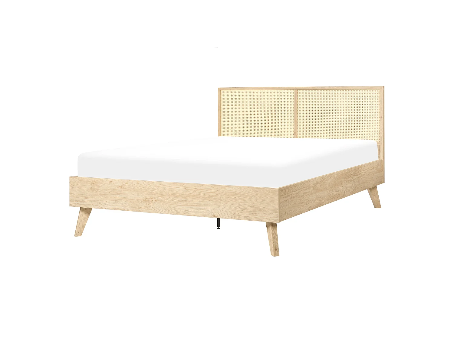 Cama Ratán MONPAZIER 140 x 200 cm Marrón claro