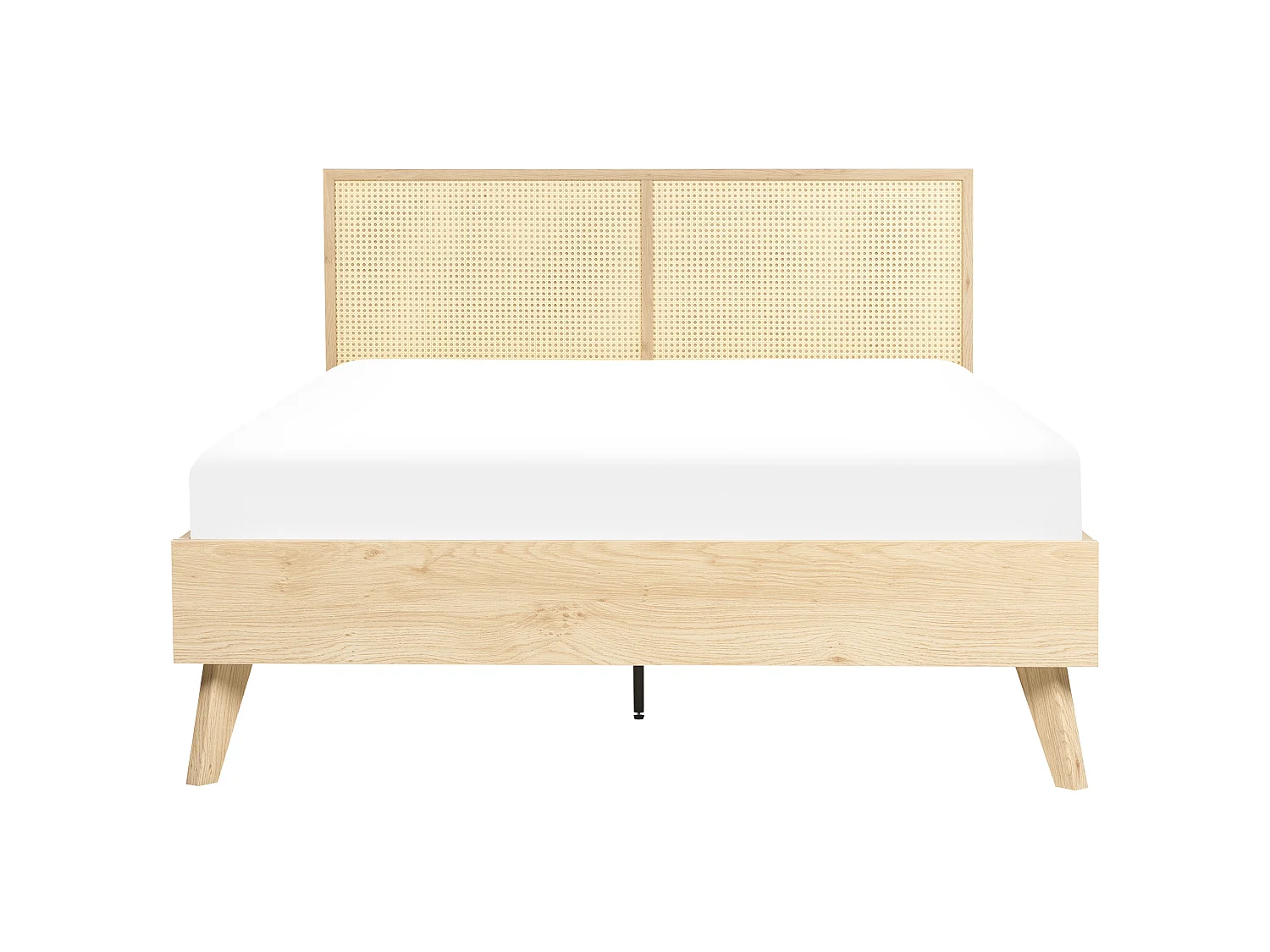 Cama Ratán MONPAZIER 140 x 200 cm Marrón claro