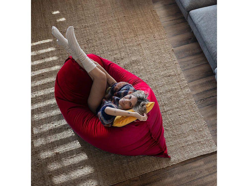 Jumbo Bag Pouf géant - rouge scarlett - 14100v-50