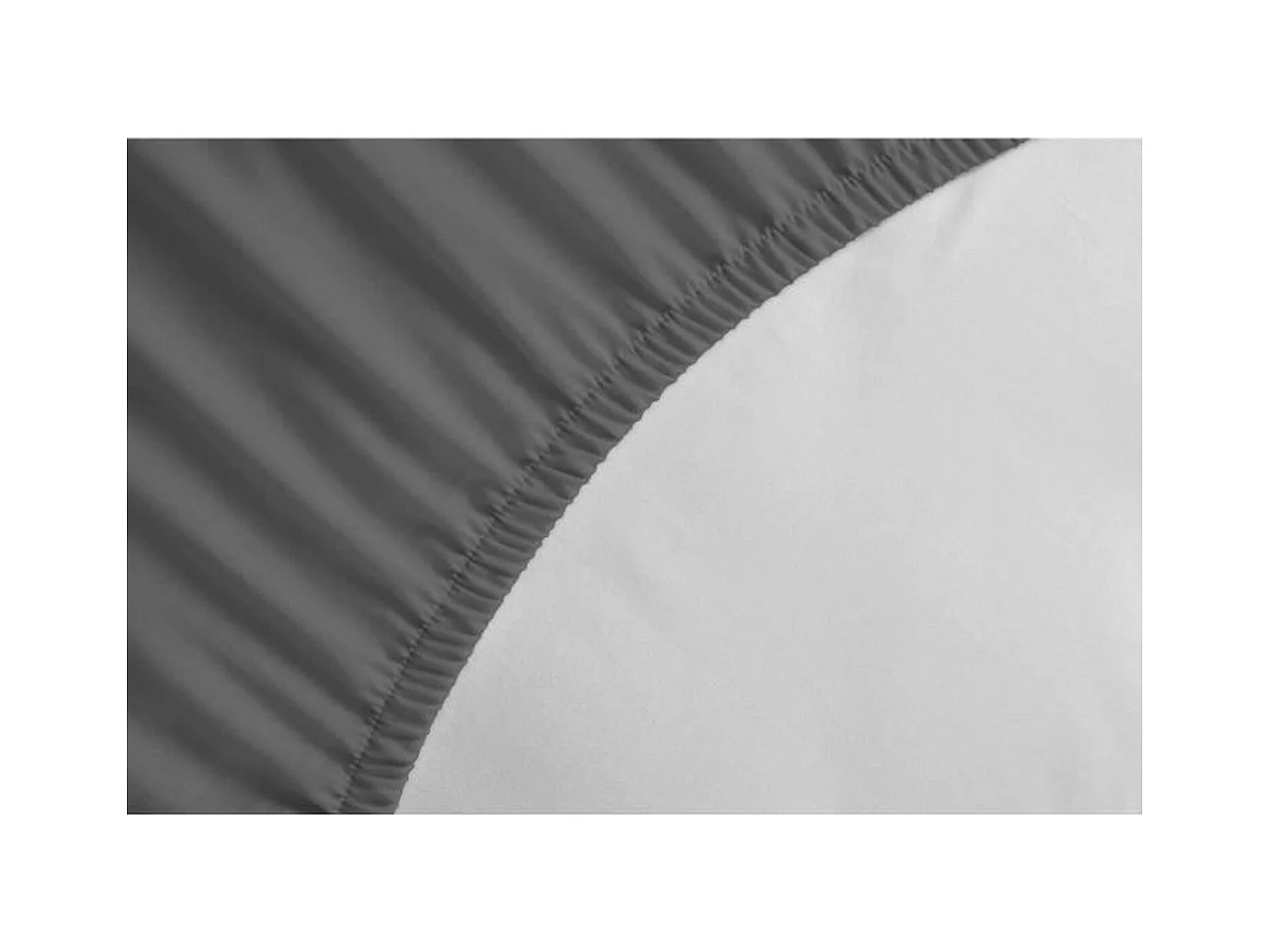 Drap Housse gris foncé 100% coton 140 x 190 x 30 cm