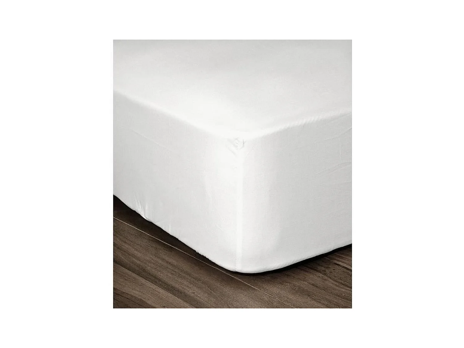 Drap Housse 100% coton 160 x 200 x 30 cm blanc