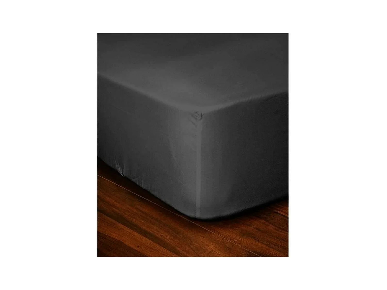 Drap Housse 100% coton 90 x 190 x 30 cm gris foncé