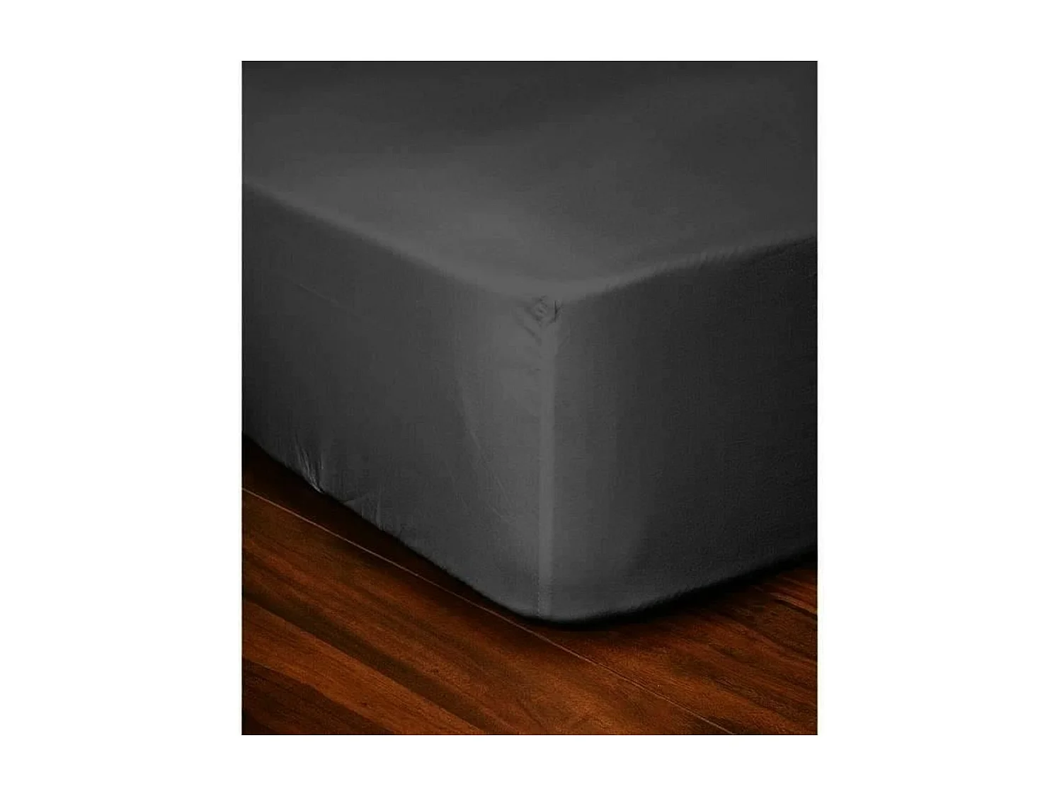 Spannbettlaken 100% Baumwolle 90x190x30 cm Dunkelgrau - Einzelbett