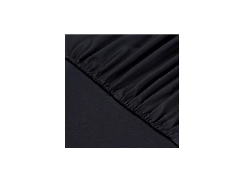 Lenzuolo con angoli 140x190cm NERO VISION in Cotone 100% - Tessitura Stretta 57 fili/cm²