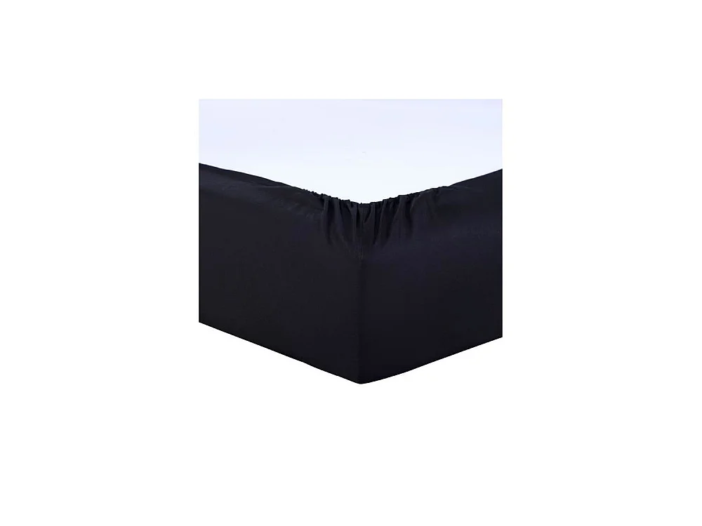 Lenzuolo con angoli 140x190cm NERO VISION in Cotone 100% - Tessitura Stretta 57 fili/cm²