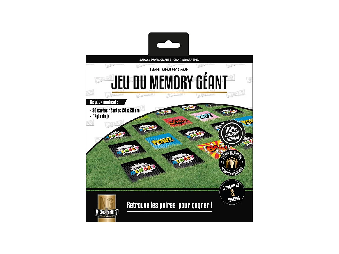 Jeu du Memory Géant "30 Cartes" 20cm Multicolore