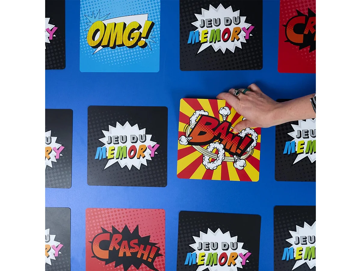 Jeu du Memory Géant "30 Cartes" 20cm Multicolore