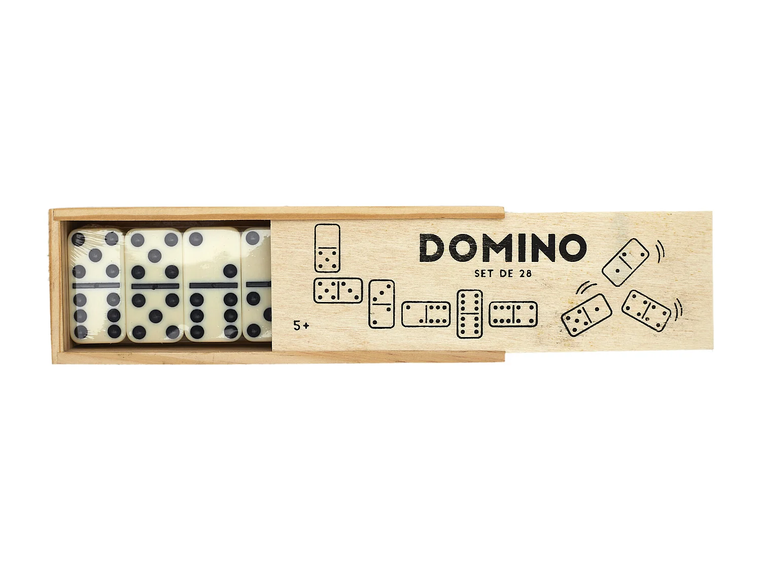 Jeu De Domino Adulte Enfant Beige, Noir