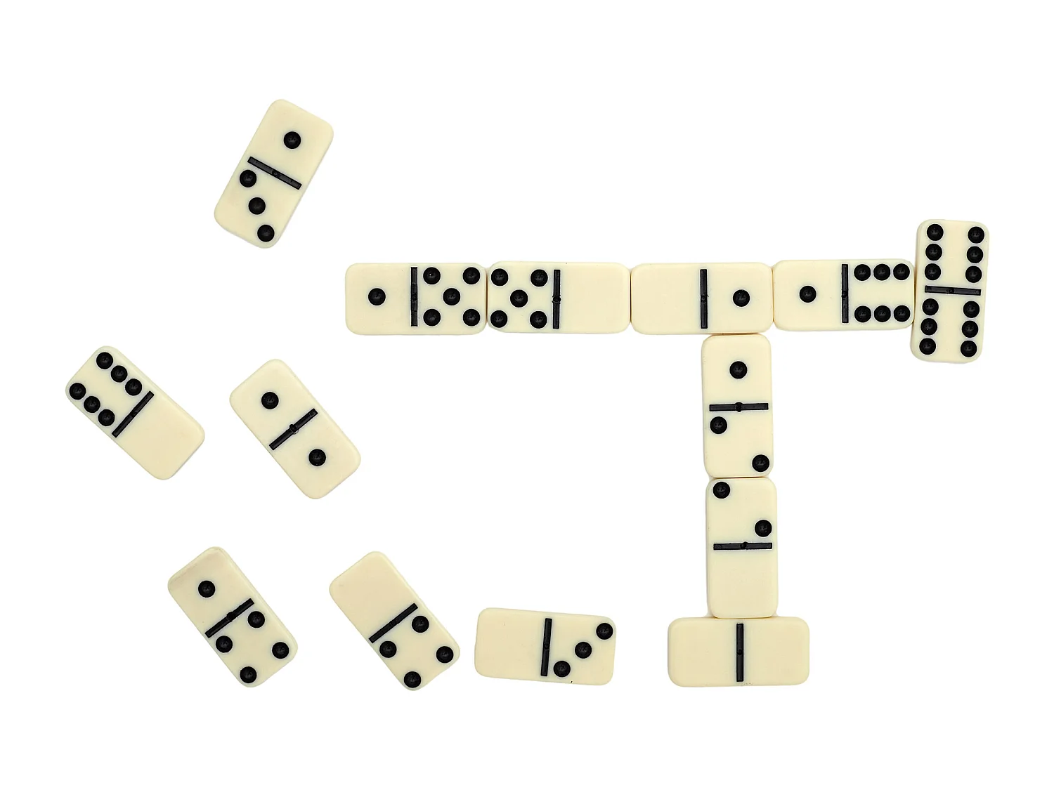 Jeu De Domino Adulte Enfant Beige, Noir