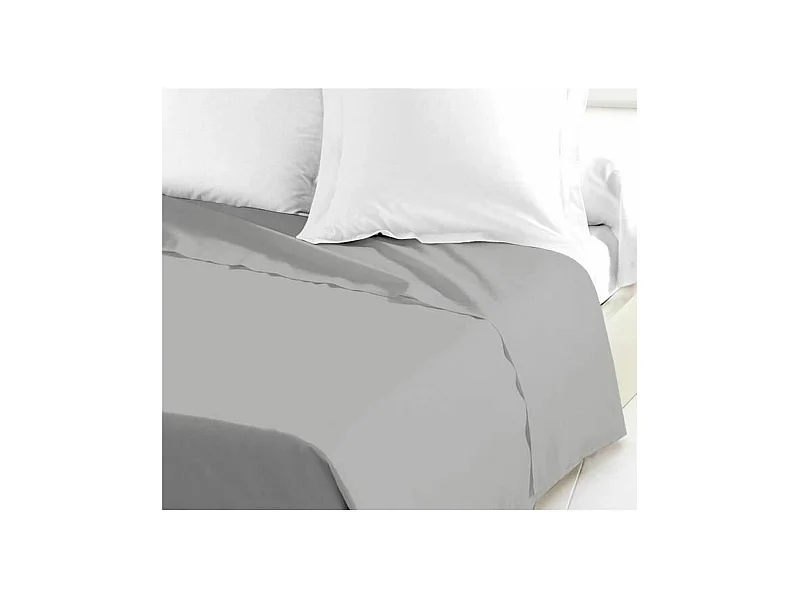 Platte Laken 100% Katoen 180x290 cm Lichtgrijs OEKO-TEX Wasmachinebestendig