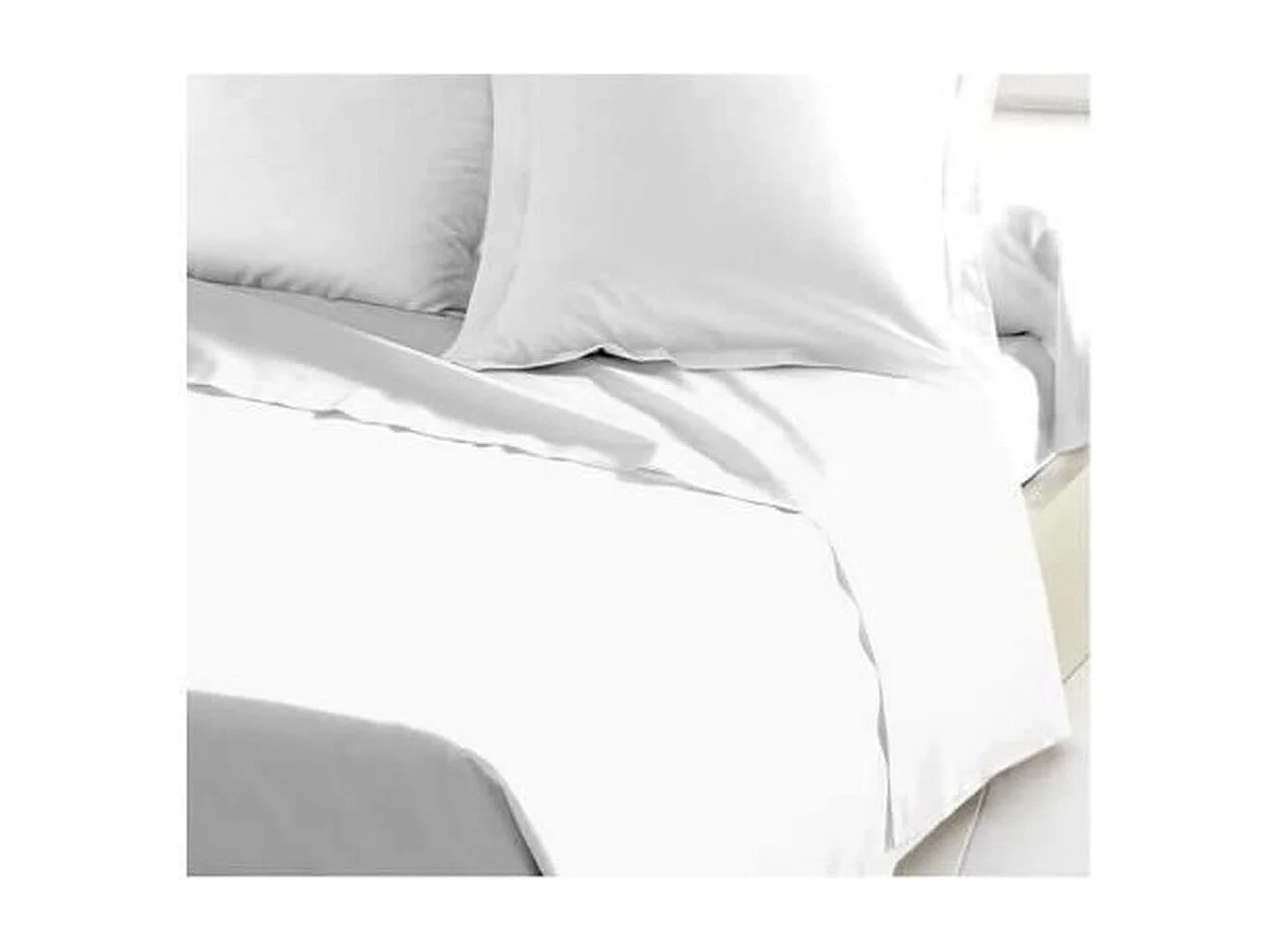 Drap Plat 100% coton 240 x 300 cm blanc