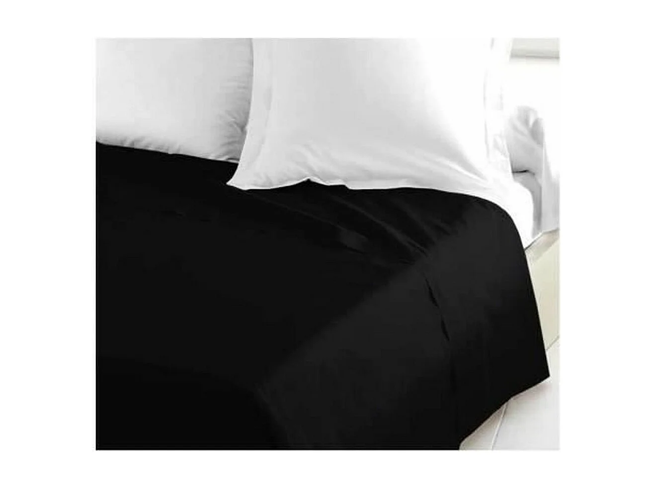 Platte laken 100% katoen Zwart 240x300 cm