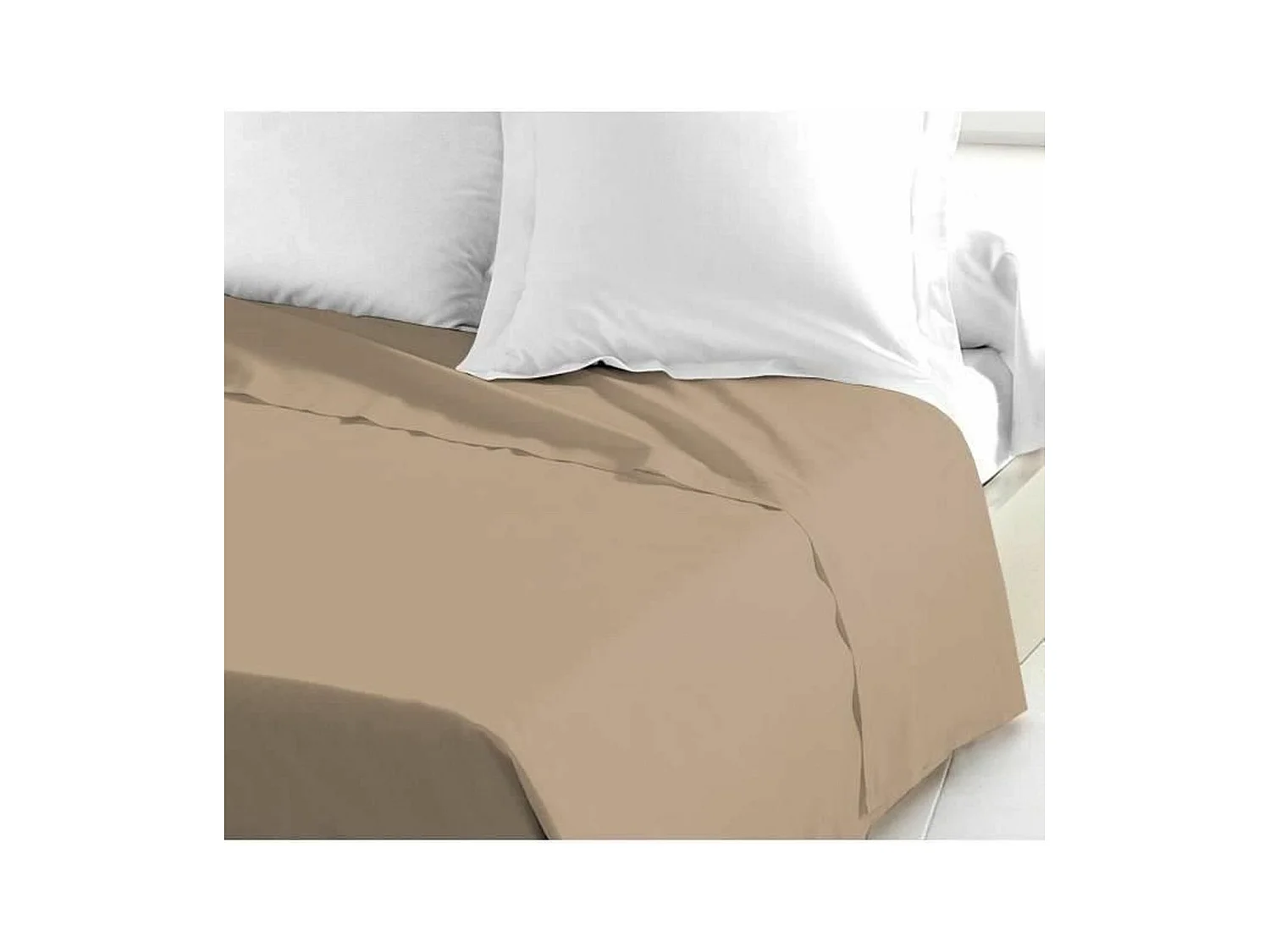 Drap Plat 100% coton 240 x 300 cm beige