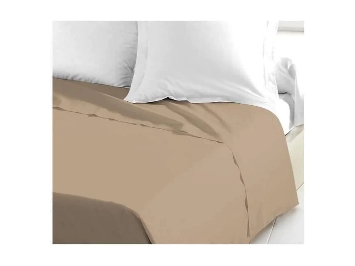 Drap Plat 100% coton 240 x 300 cm beige