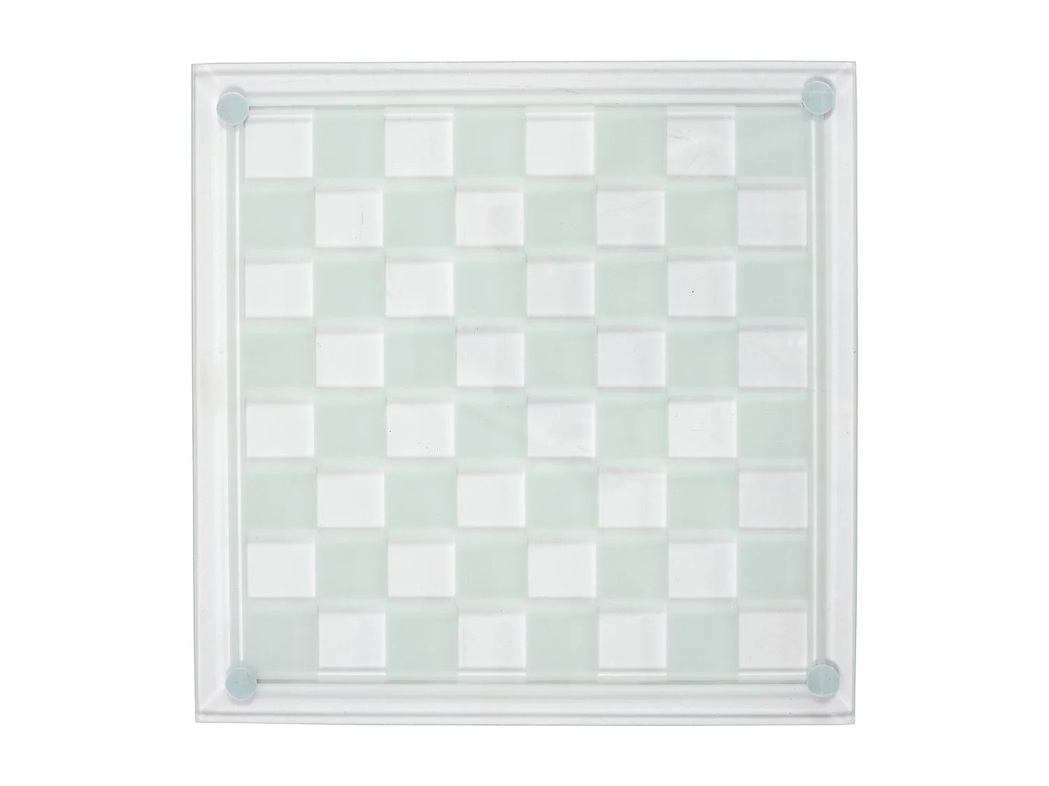 Jeu D Echecs En Verre 25x25cm Transparent