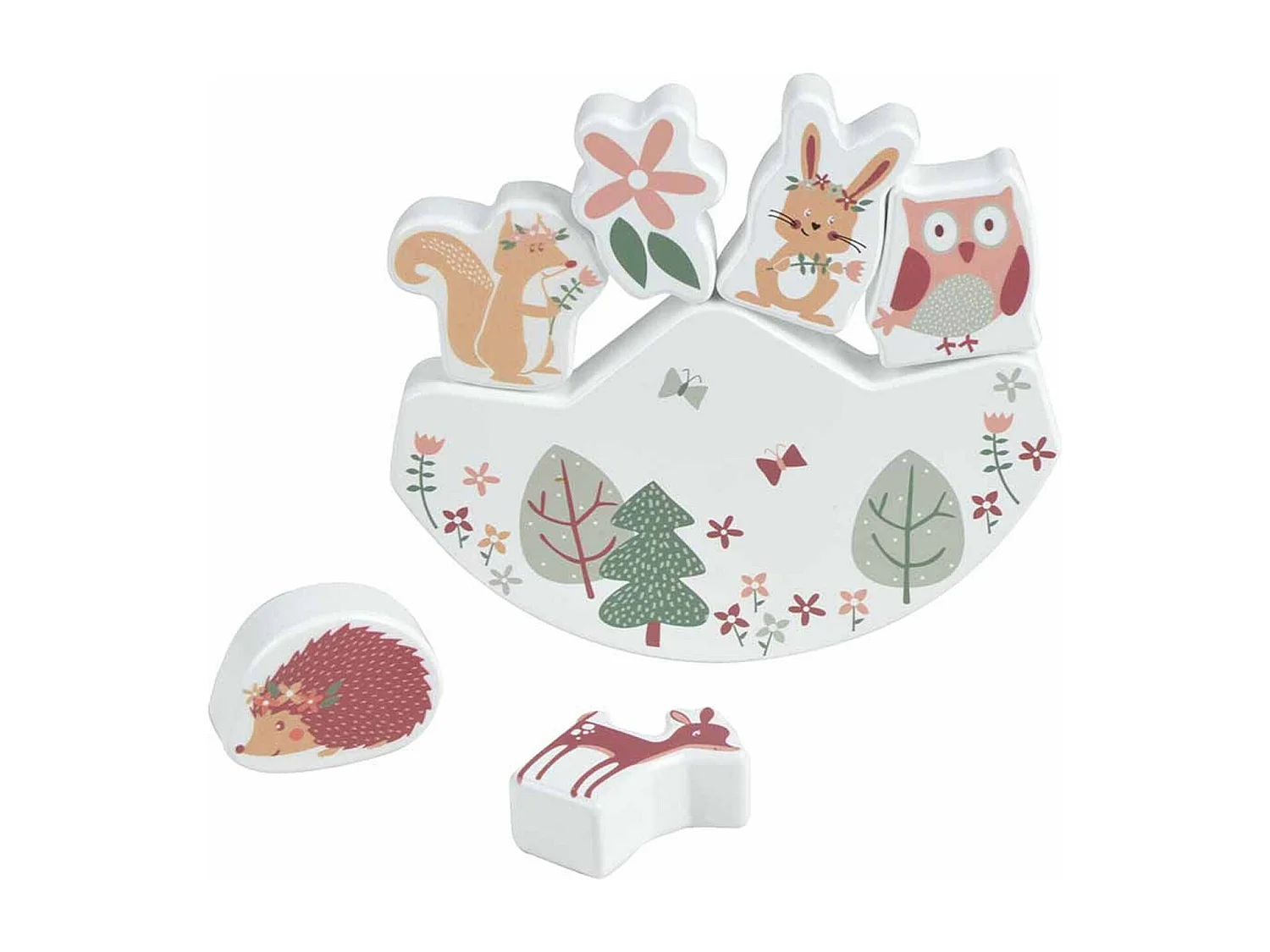 Jeu d'Équilibre Enfant "Forêt Magique" 15cm Multicolore