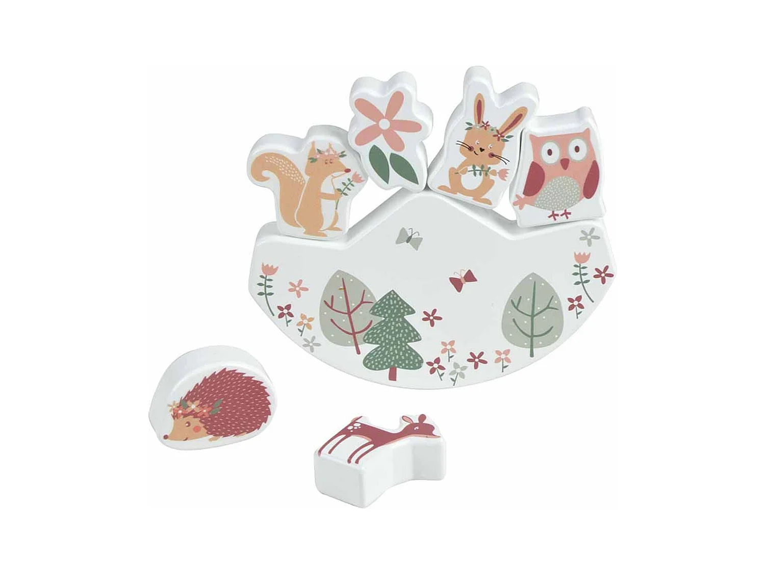 Jeu d'Équilibre Enfant "Forêt Magique" 15cm Multicolore