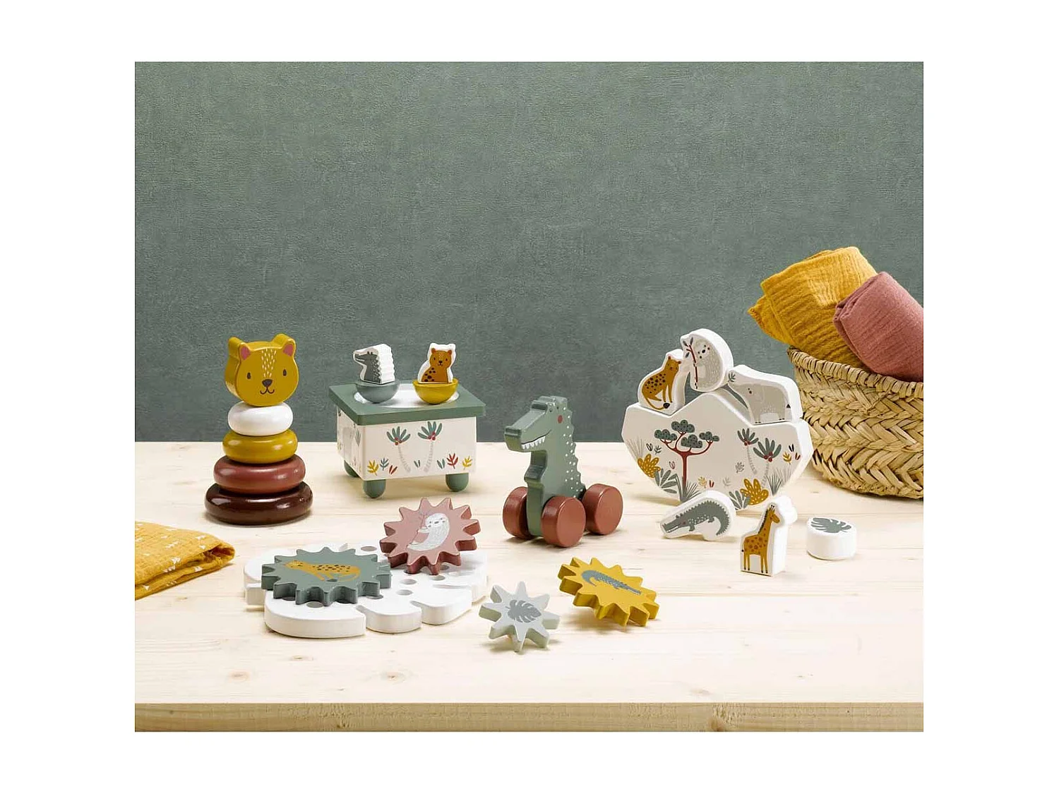 Jeu d'Équilibre Enfant "Sweet Savane" 15cm Multicolore