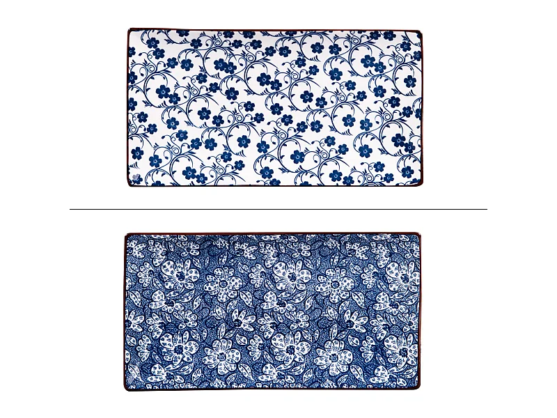 Plateau Sichuan 29x16 cm noir (lot de 2)