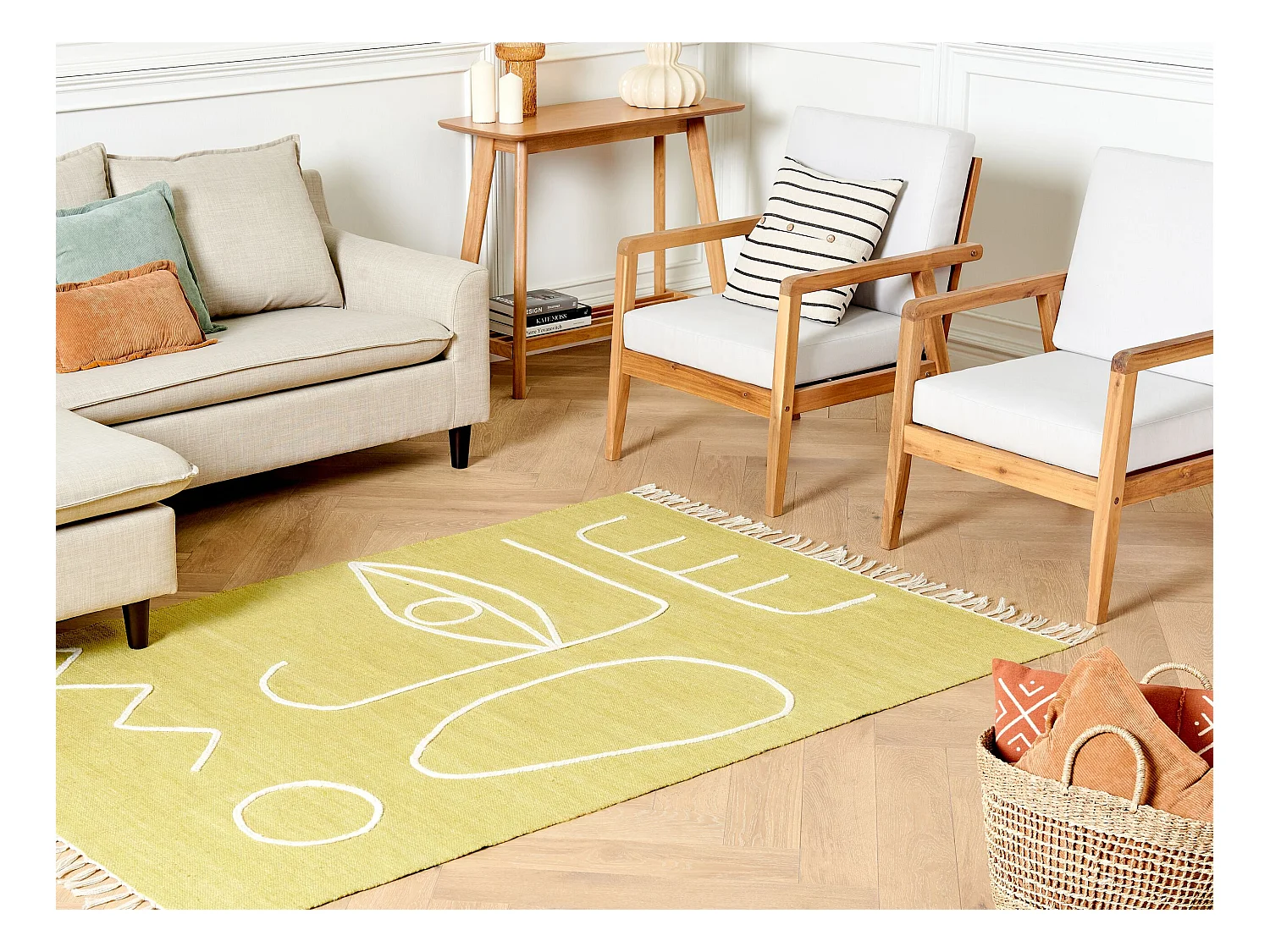 Outdoorteppich YAVU 140 x 200 cm Gelb