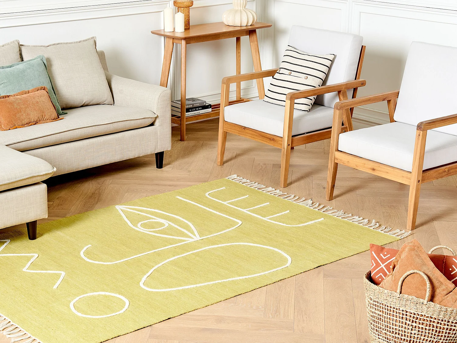 Tapis d'extérieur YAVU Jaune 140 x 200 cm