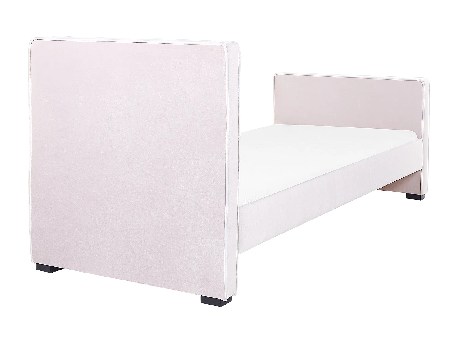 Cama de solteiro em veludo rosa 90 x 200 cm TEENIE