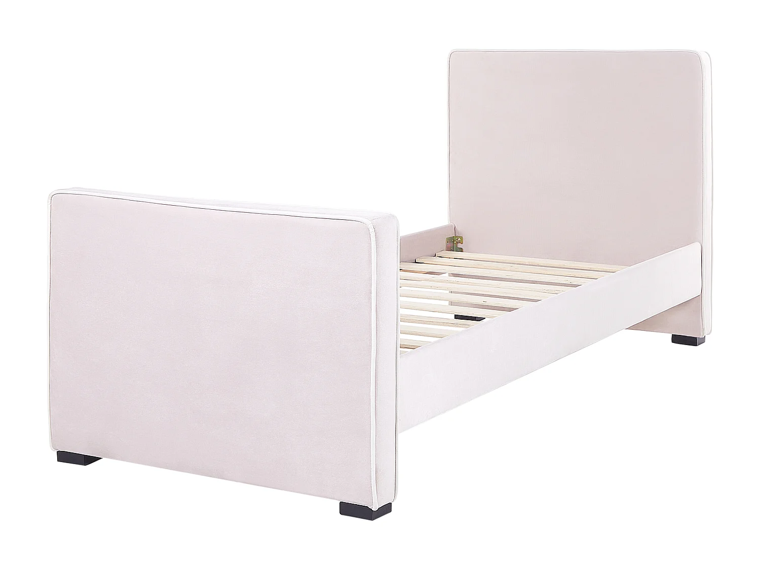 Lit d'enfant Velours TEENIE 90 x 200 cm Rose pastel