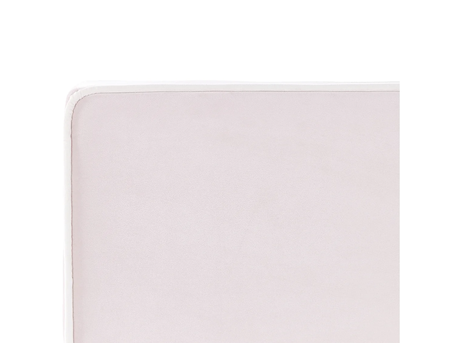 Cama con somier de terciopelo rosa pastel/negro 90 x 200 cm TEENIE