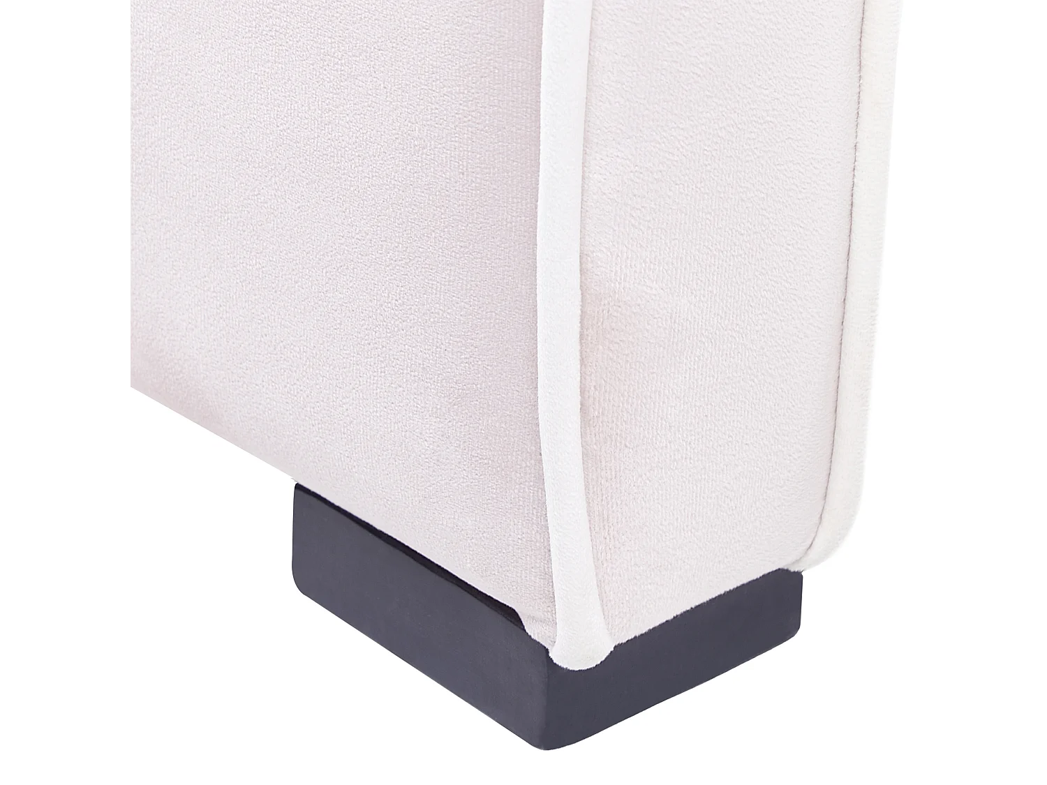 Cama con somier de terciopelo rosa pastel/negro 90 x 200 cm TEENIE