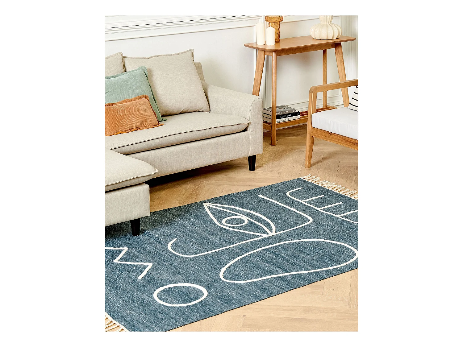 Tapis d'extérieur YAVU Bleu 140 x 200 cm
