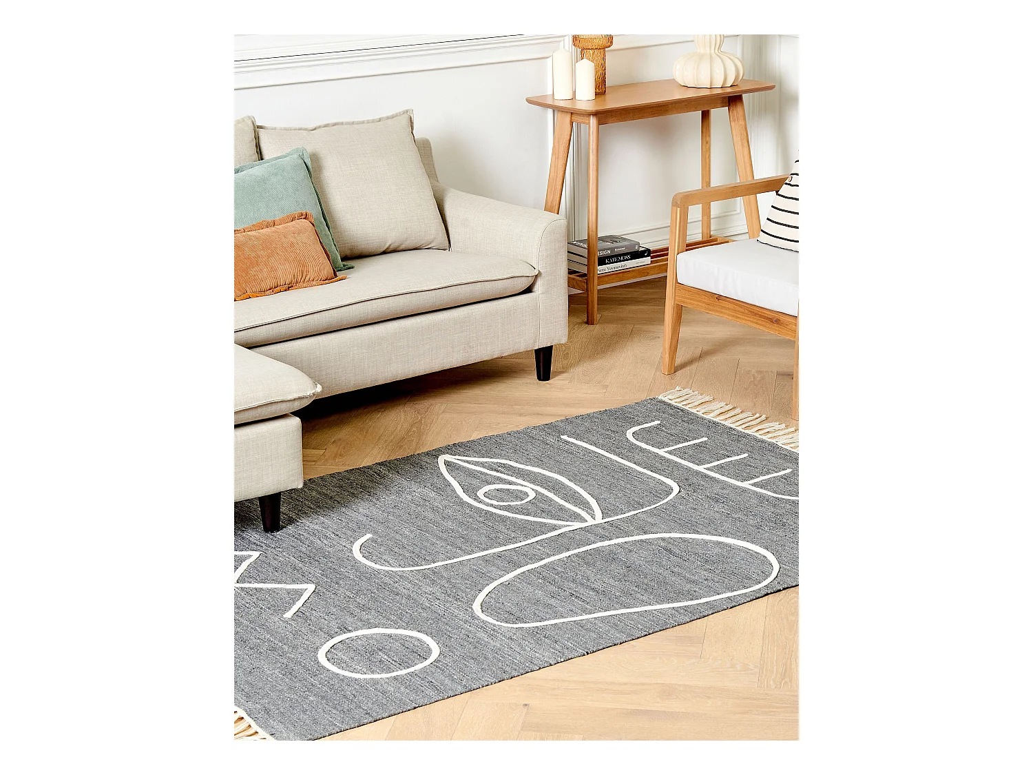 Tapis d'extérieur YAVU Gris 140 x 200 cm