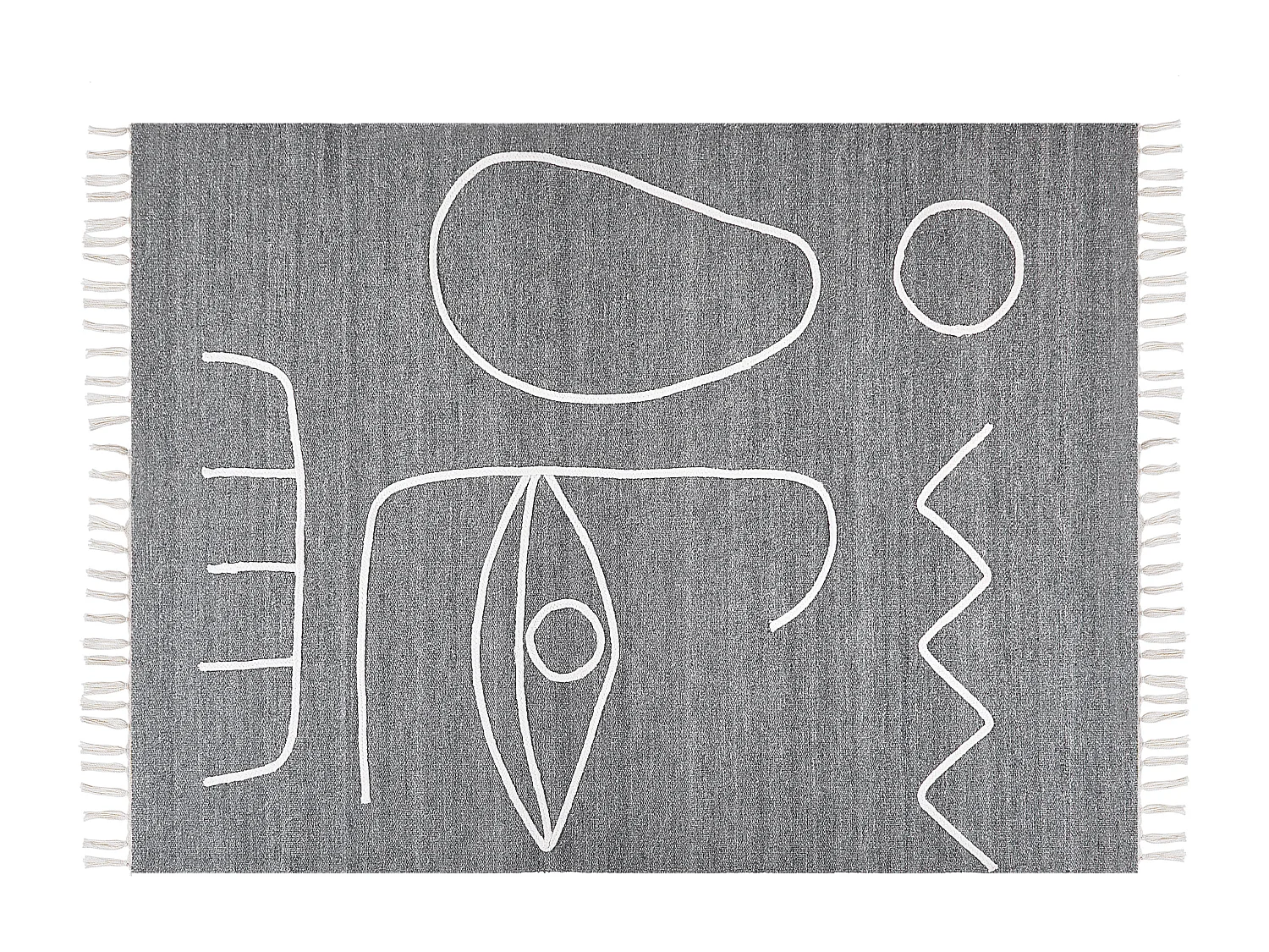 Alfombra de exterior YAVU 140 x 200 cm Gris