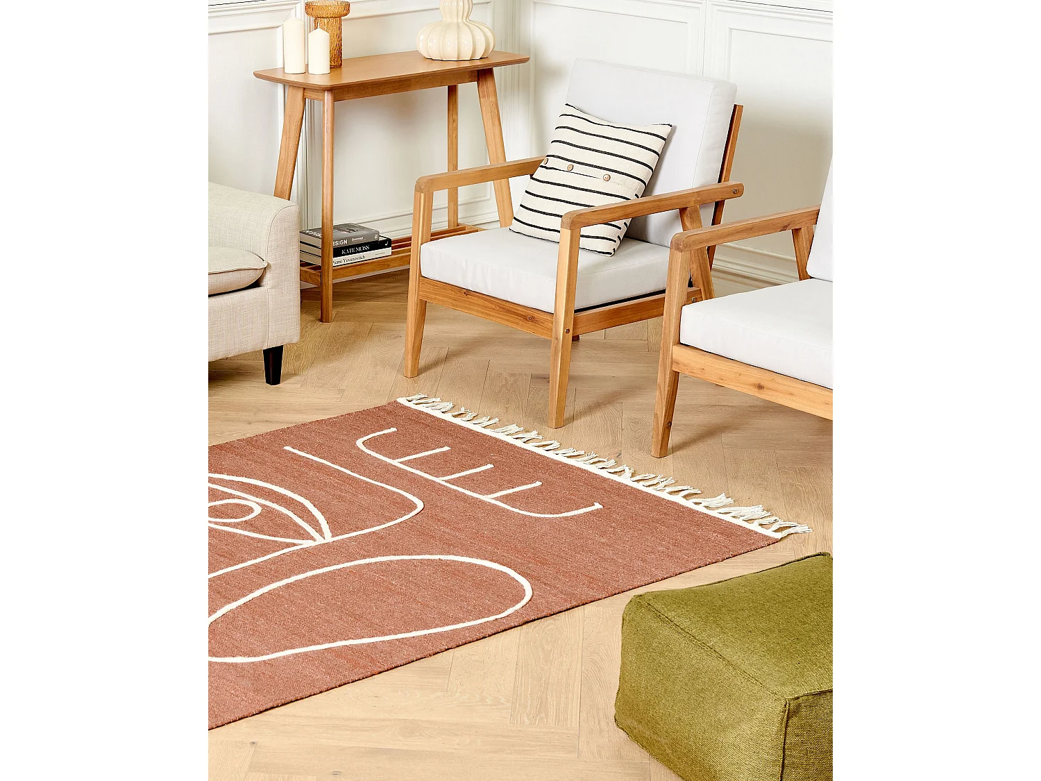 Tapis d'extérieur YAVU Rouge clair 140 x 200 cm