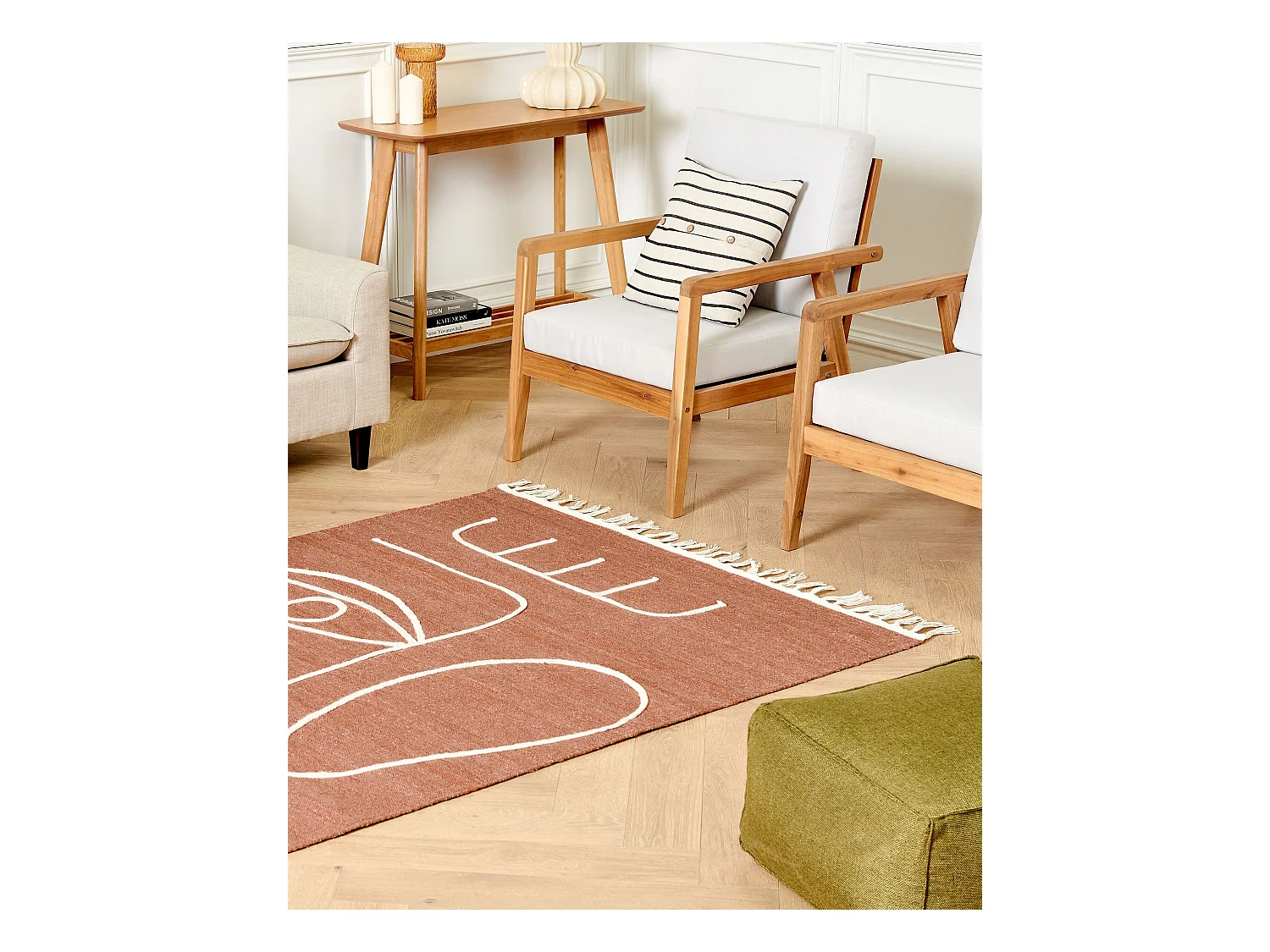 Tapis d'extérieur YAVU Rouge clair 140 x 200 cm