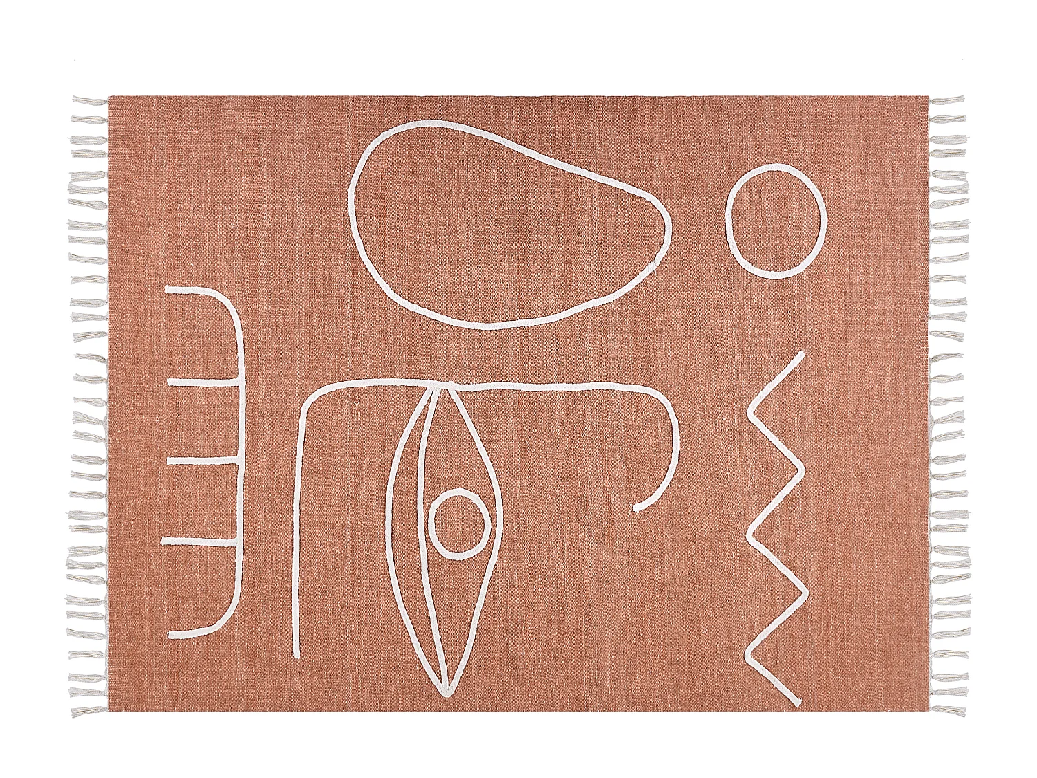 Tapis d'extérieur YAVU Rouge clair 140 x 200 cm