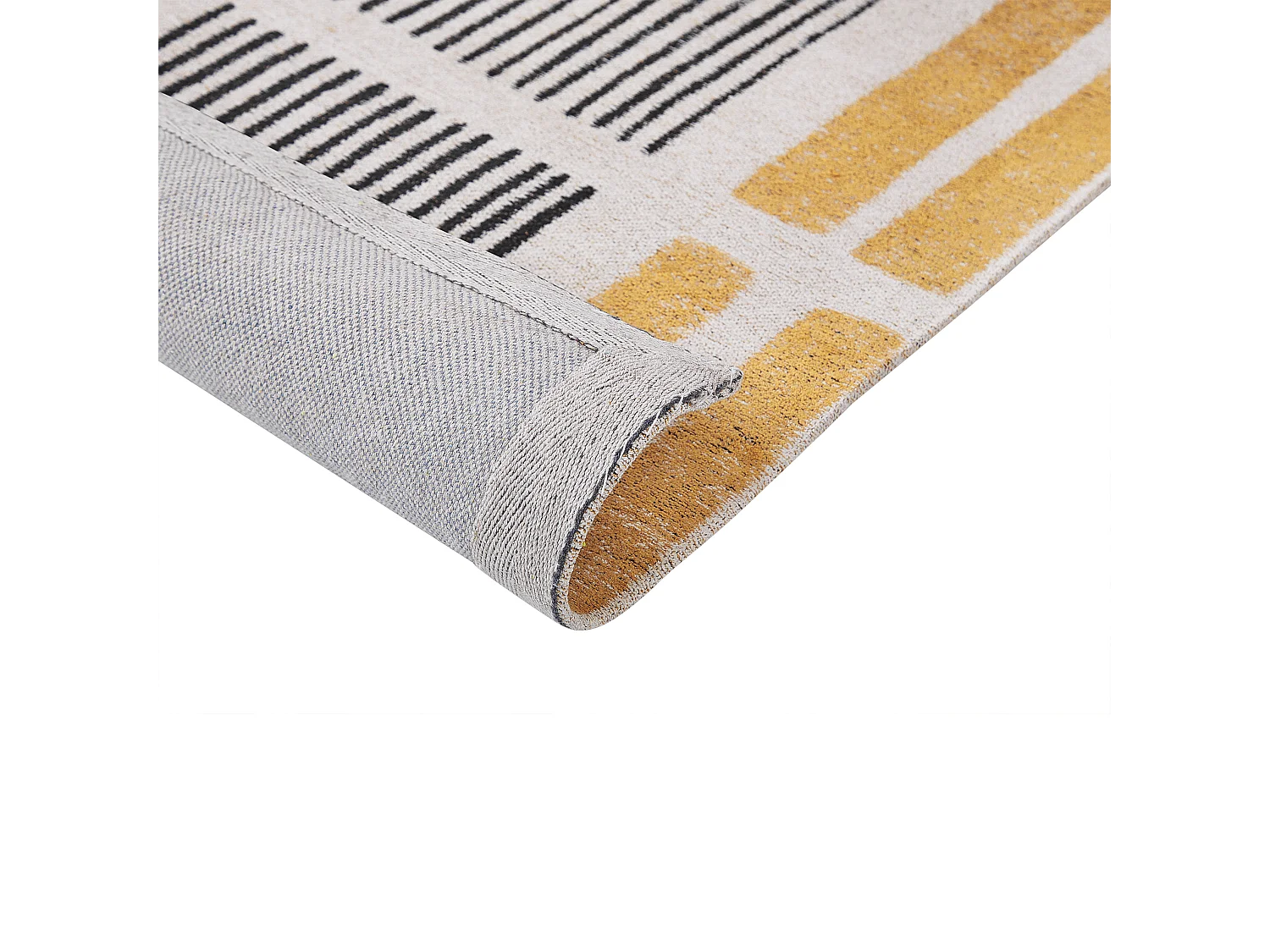 Tappeto cotone giallo e nero 140 x 200 cm KATRA