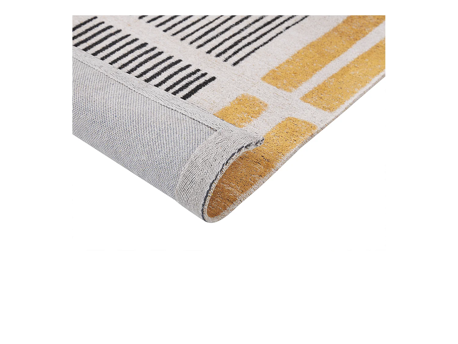 Vloerkleed katoen geel/zwart 200 x 300 cm KATRA