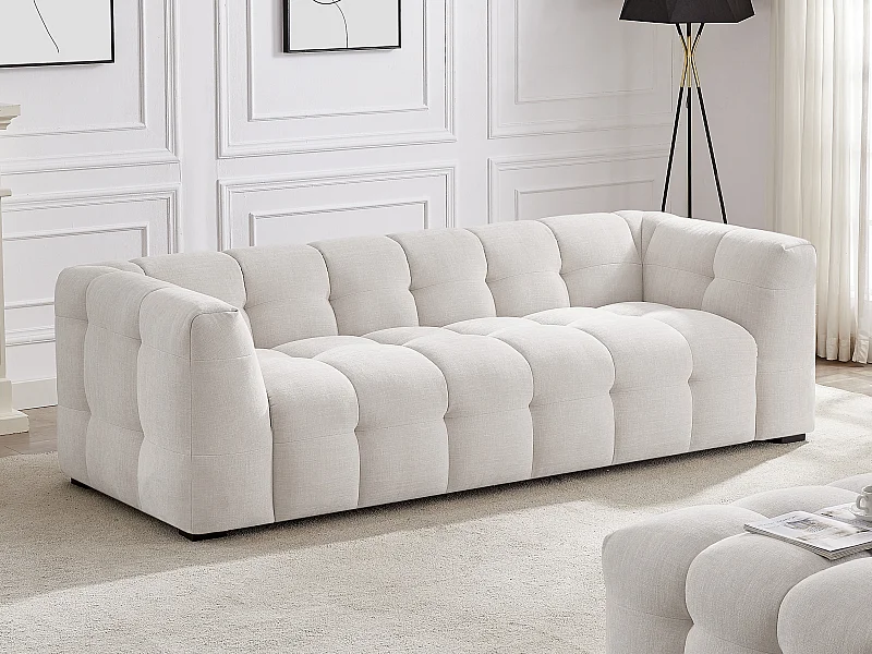 Canapé 3 places en tissu chiné beige DILOME de Pascal Morabito