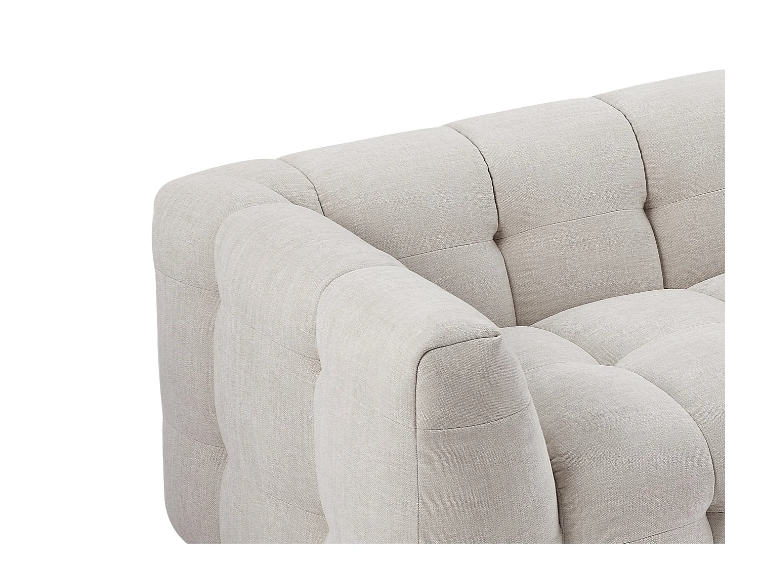 Driezitsbank van beige gechineerde stof DILOME van Pascal Morabito