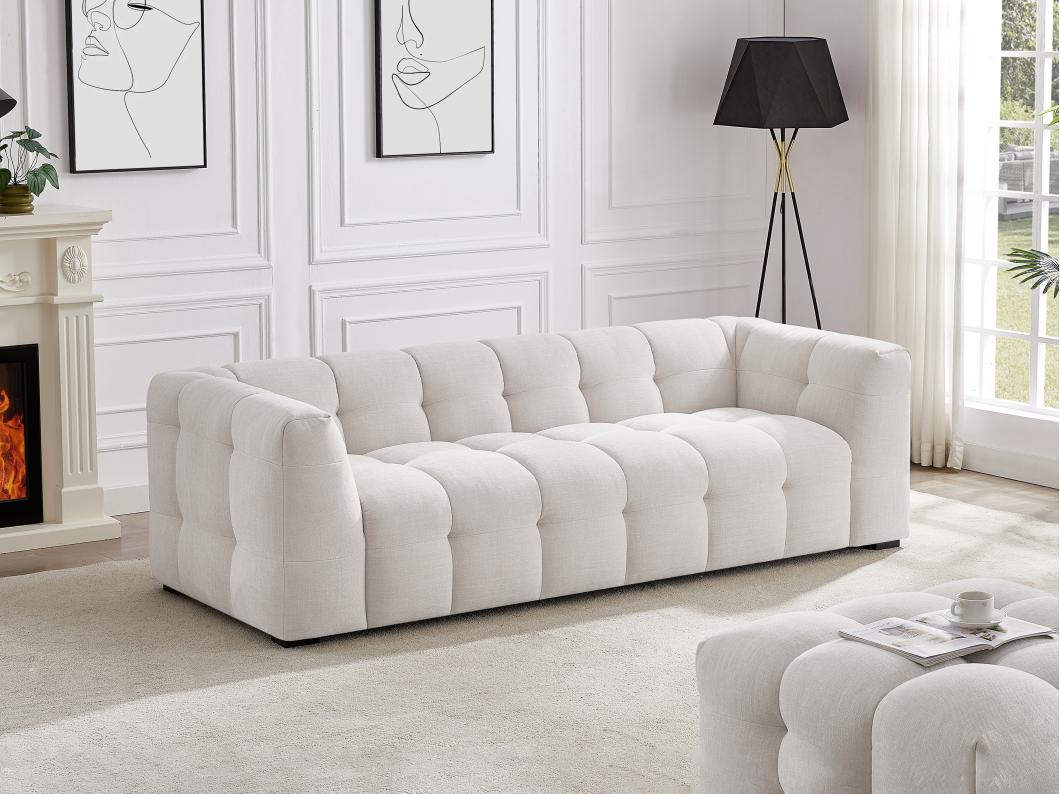 Canapé 3 places en tissu chiné beige DILOME de Pascal Morabito