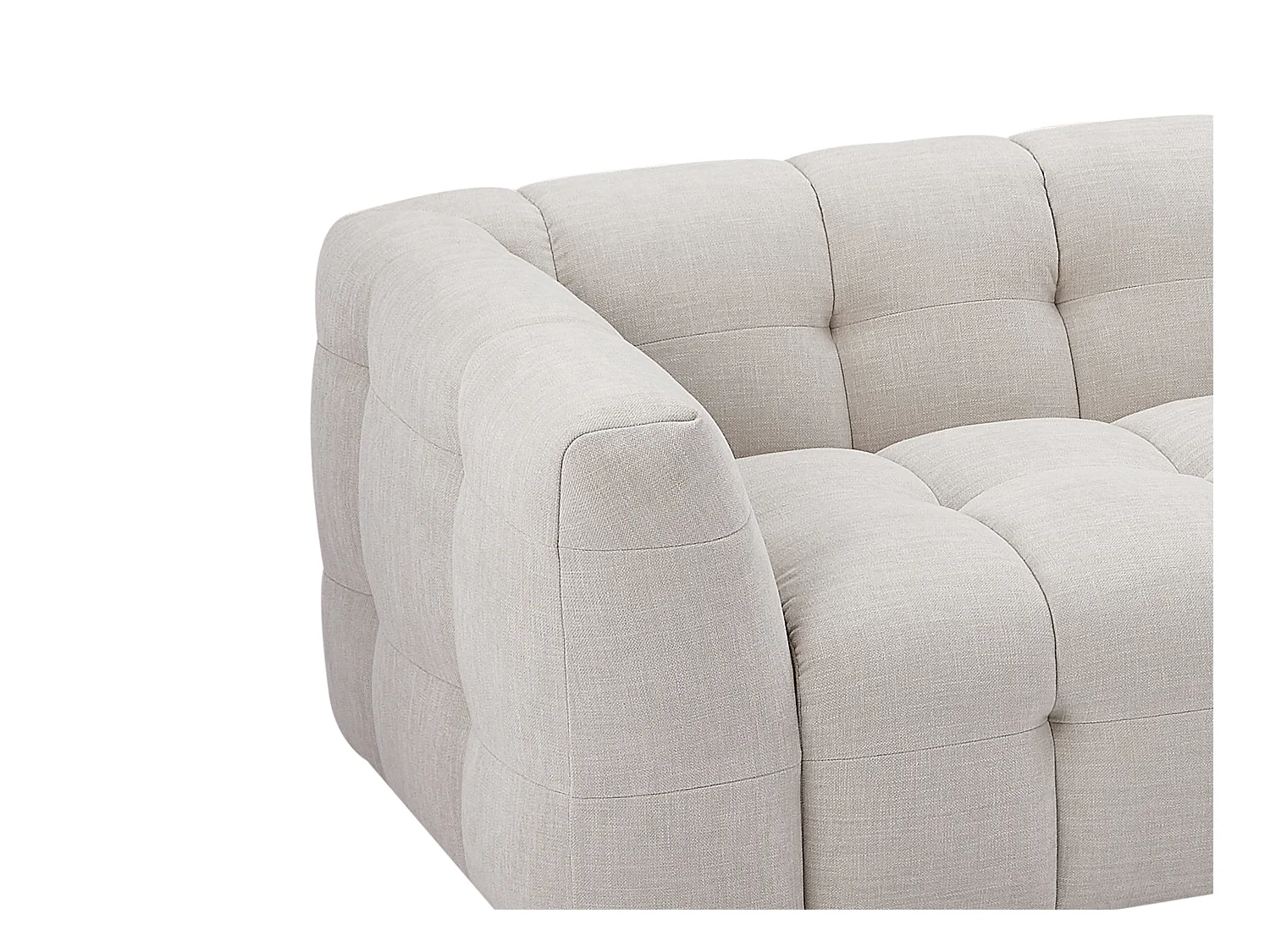 Canapé d'angle droit en tissu chiné beige DILOME de Pascal Morabito