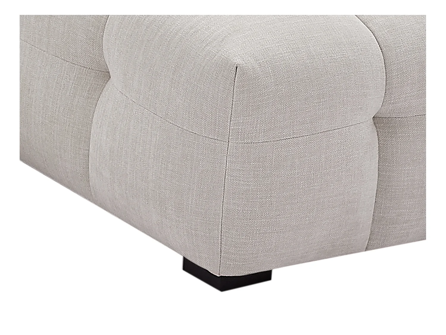 Sofá esquinero izquierdo de tela beige envejecida DILOME de Pascal Morabito