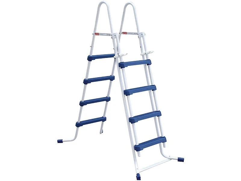 Veiligheidsladder voor zwembad met inklapbare treden - Hoogte 1,22m