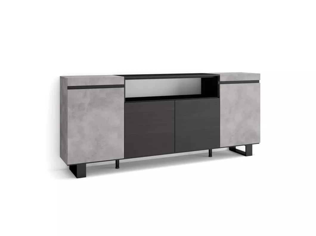 Kauf Unique Sideboard, Highboard, 200x87x35cm, 4 Türen, Industriedesign, Zement