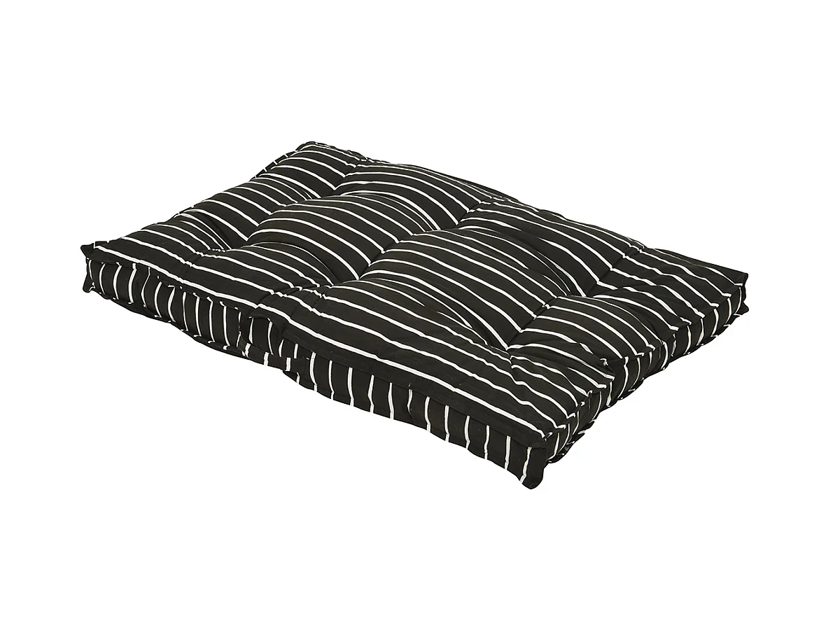 Coussin palette de jardin à rayures 120 x 80 cm