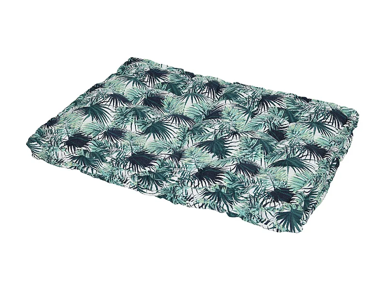 Coussin palette de jardin déco feuilles foncé 120 x 80 x 8 cm - Jardideco