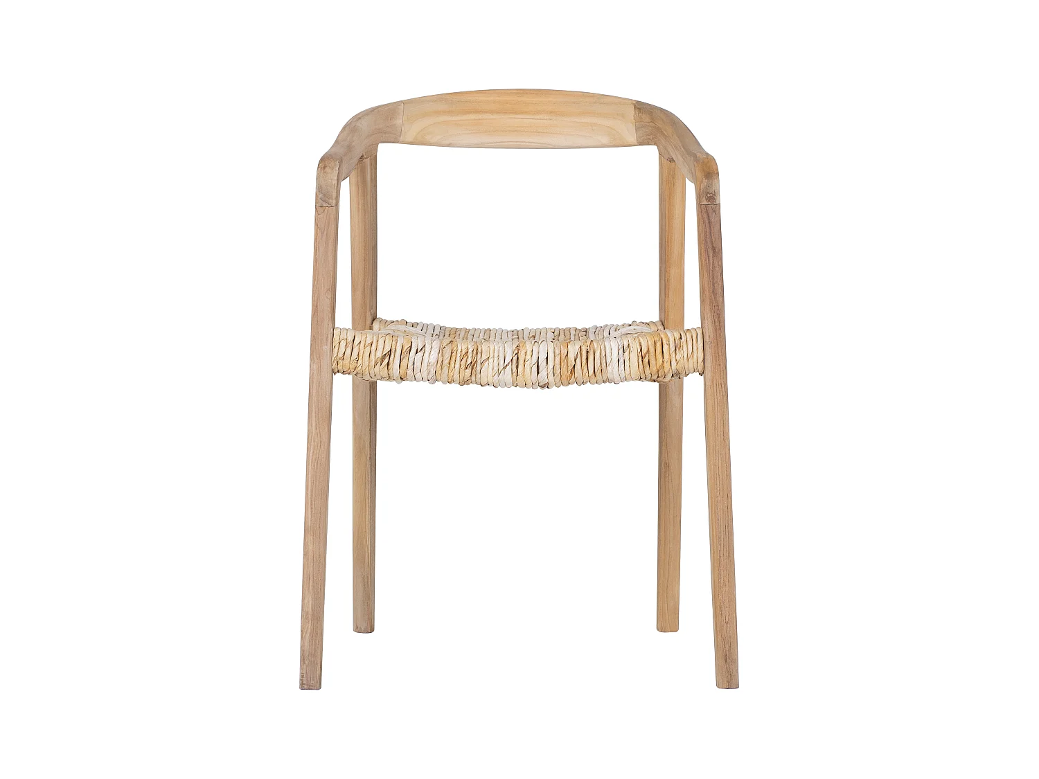 Lote de 2 sillas con reposabrazos de teca - Natural claro - JUNARIA