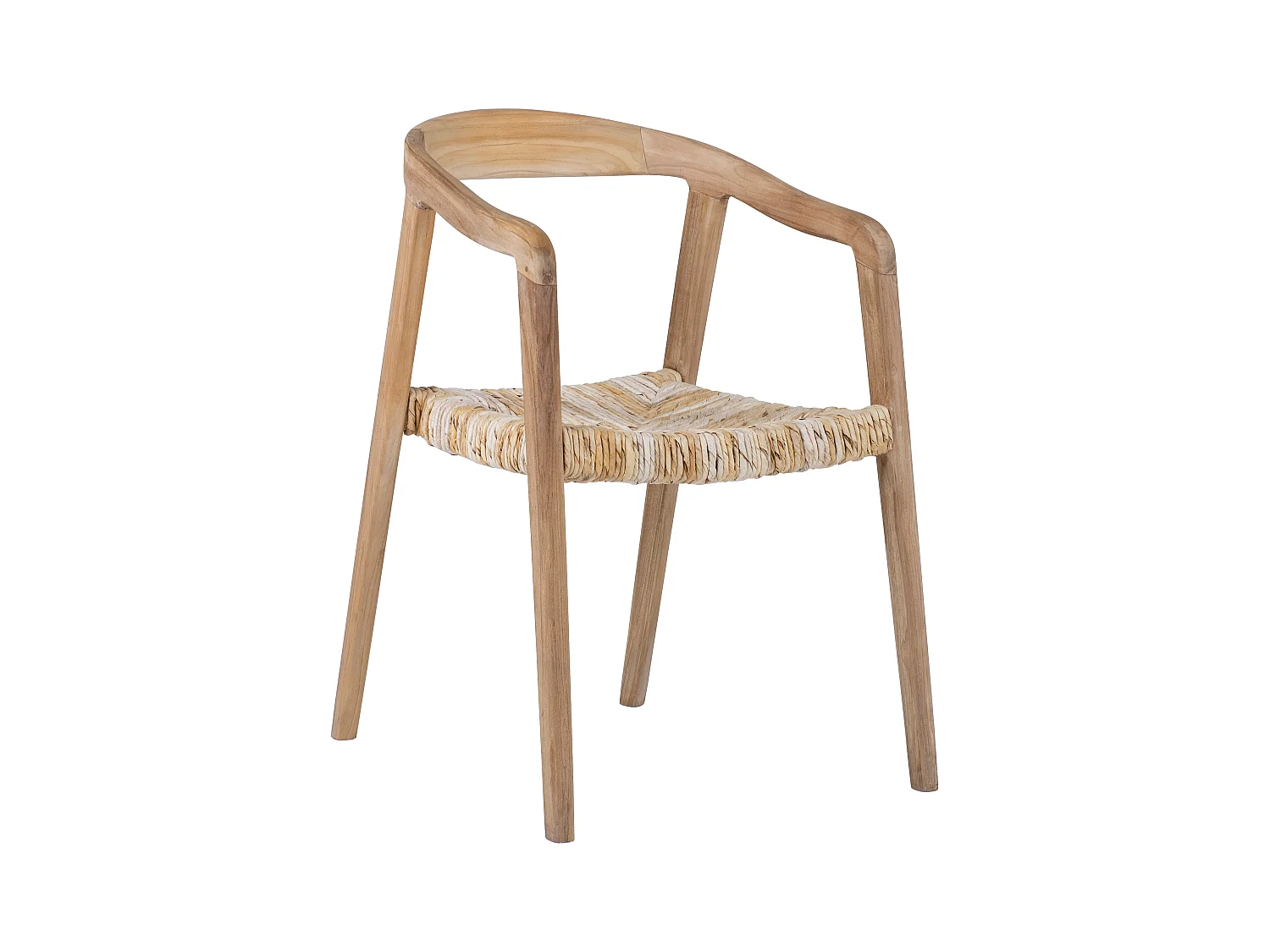 Lote de 2 sillas con reposabrazos de teca - Natural claro - JUNARIA